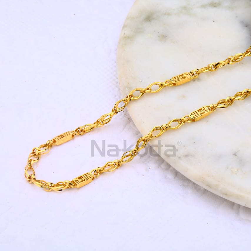 916 Gold Hallmark Stylish Mens Choco Chain MCH672