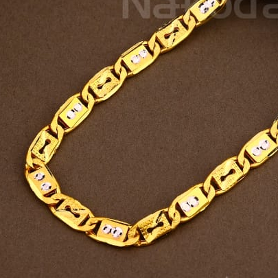 916 gold gorgeous mens hollow chain mhc24 - Image 2