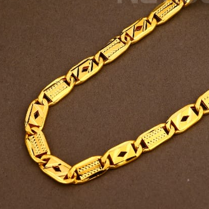 916 Gold Delicate Mens Choco chain MHC19 - Image 2