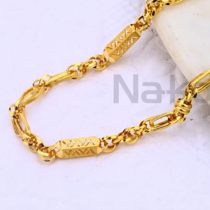 916 Gold CZ Hallmark Gorgeous Mens Choco chain MCH693 - Image 2