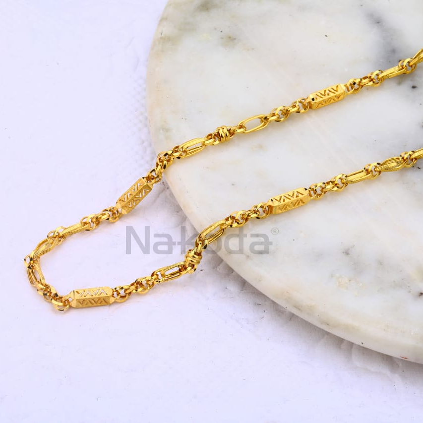 916 Gold CZ Hallmark Gorgeous Mens Choco chain MCH693