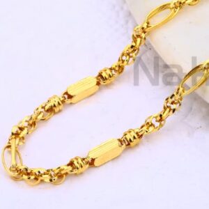 916 Gold CZ Hallmark Fancy Mens Choco chain MCH694