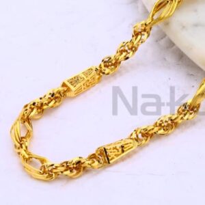 916 Gold CZ Hallmark Delicate Mens Choco chain MCH697
