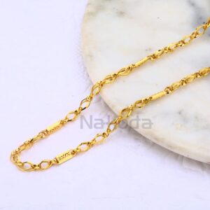 916 Gold CZ Hallmark Classic Mens Choco chain MCH698