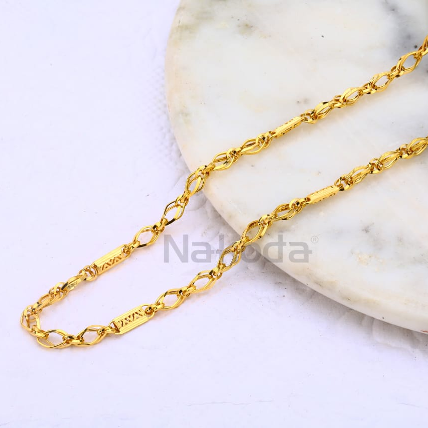 916 Gold CZ Hallmark Classic Mens Choco chain MCH698