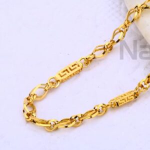 916 Gold CZ Hallmark Classic Mens Choco chain MCH699