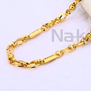 916 Gold CZ Hallmark Mens Choco chain MCH700