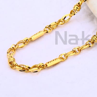 916 Gold CZ Hallmark Mens Choco chain MCH700 - Image 2