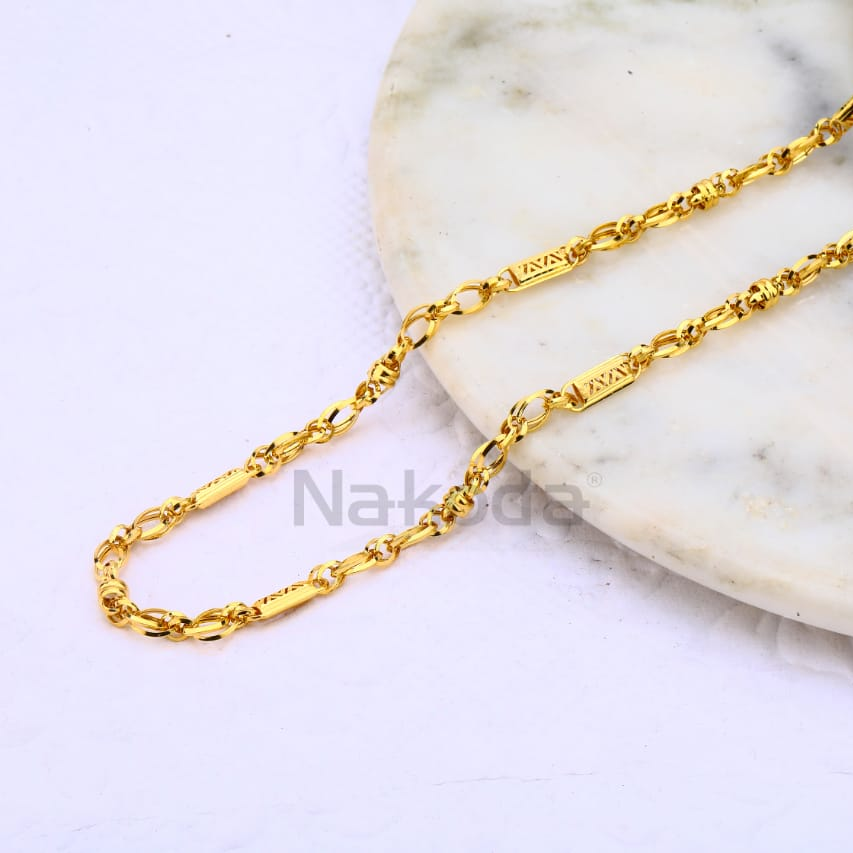 916 Gold CZ Hallmark Mens Choco chain MCH700