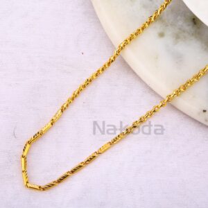 916 Gold CZ Mens Choco Chain MCH756