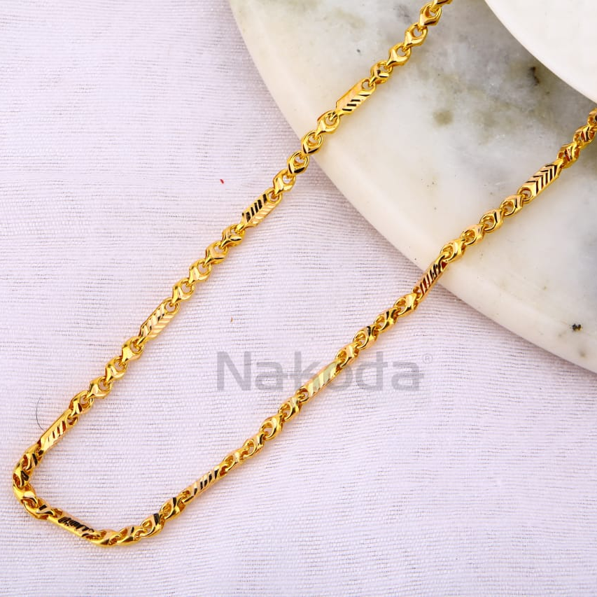 916 Gold Hallmark Stylish Mens Choco Chain MCH755 - Image 2