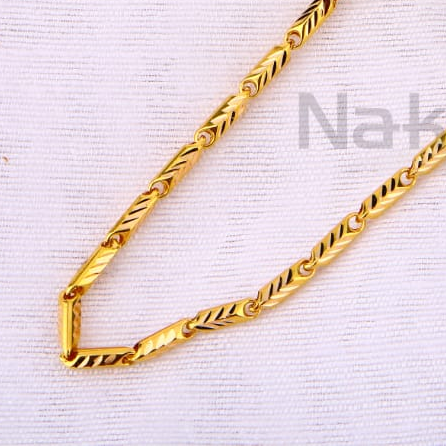 916 Gold Hallmark Exclusive Mens Choco chain MCH761 - Image 3