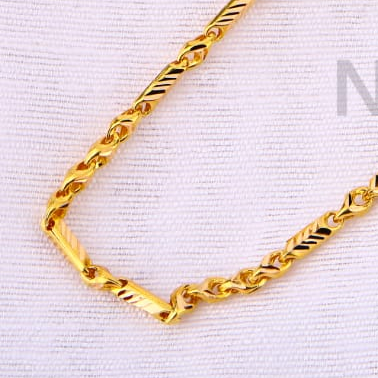 916 Gold Hallmark Designer Mens Choco chain MCH760 - Image 2