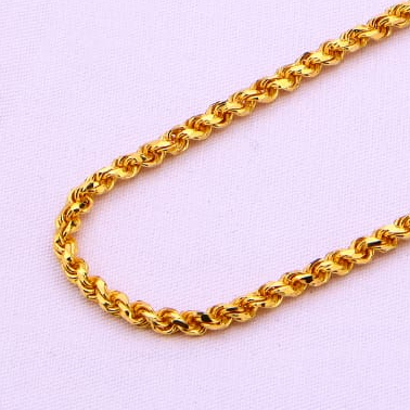 916 Gold Hallmark Mens Choco chain MCH711 - Image 2