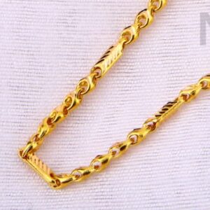 916 Gold CZ Hallmark Delicate Mens Chock Chain MCH767