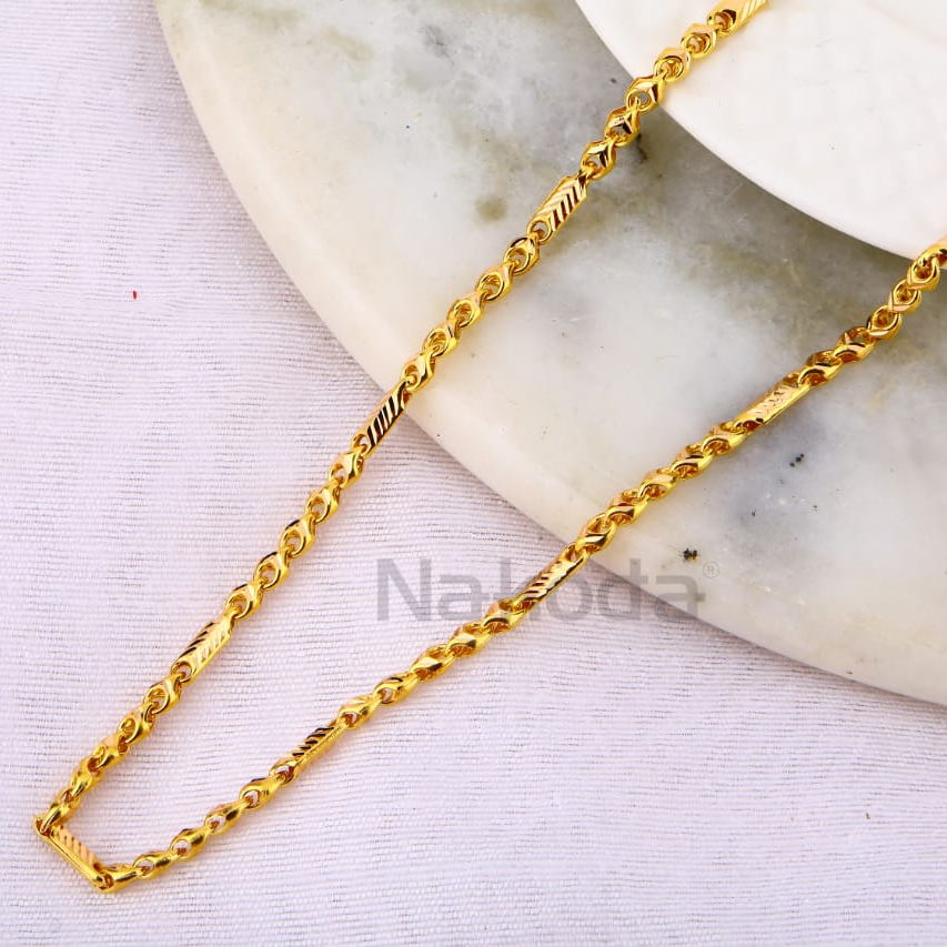 916 Gold CZ Hallmark Delicate Mens Chock Chain MCH767