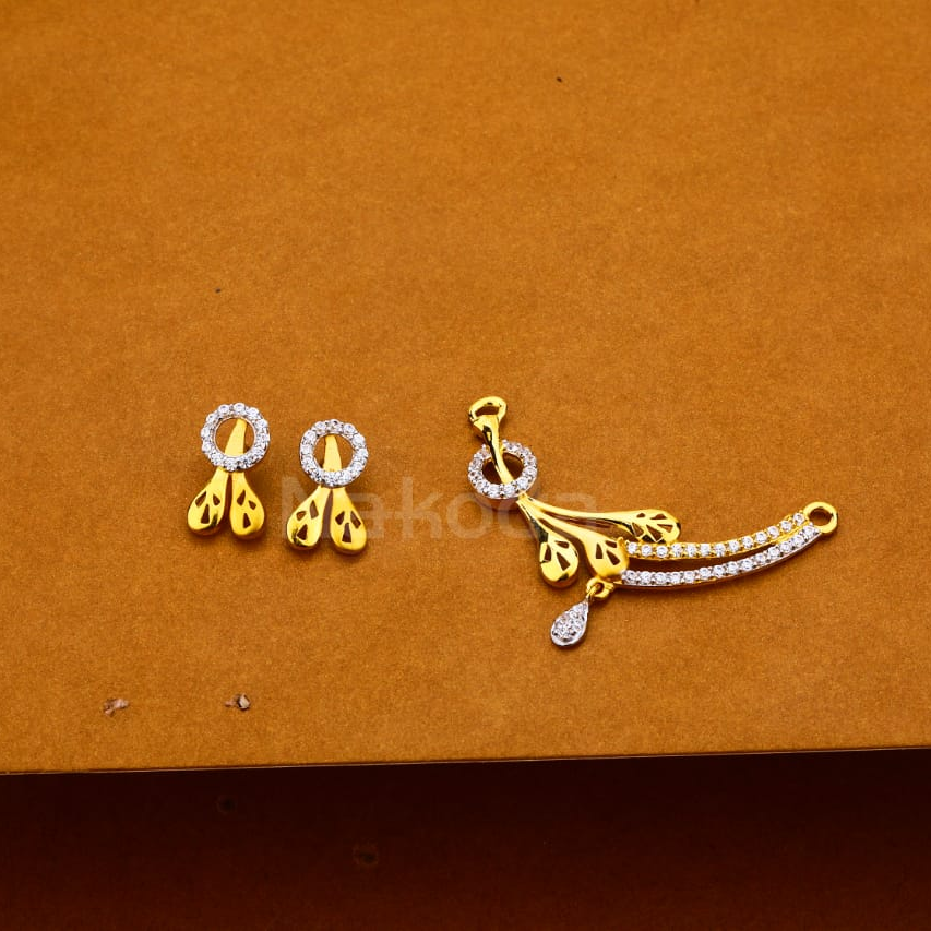 22KT Hallmark Ladies Mangalsutra Pendant Set MP458