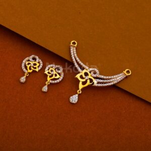 916 CZ Ladies Fancy Mangalsutra Pendant Set MP414