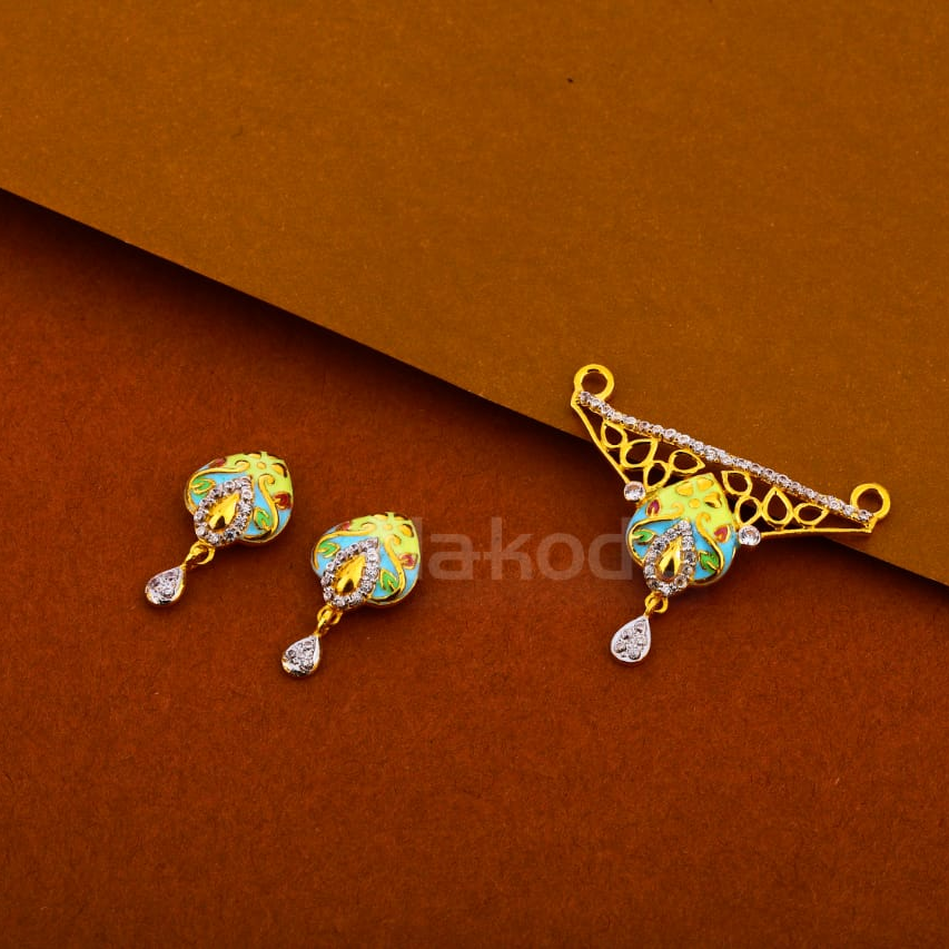 916 CZ Ladies Classic Mangalsutra Pendant Set MP410