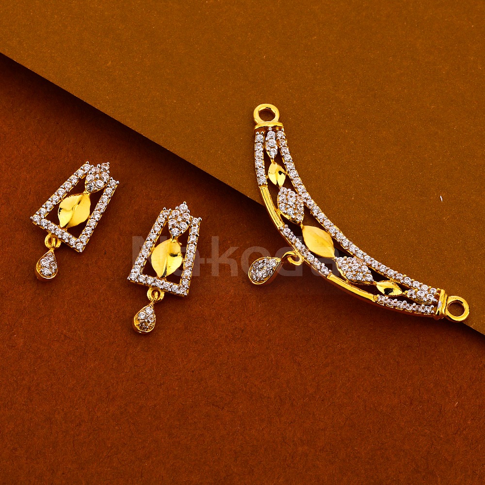 22CT Gold Women's Fancy Hallmark Mangalsutra Pendant Set MP437