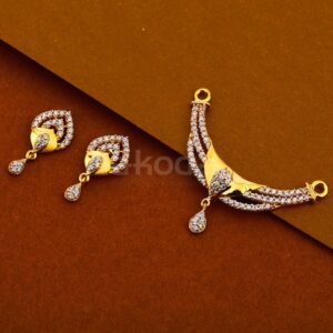 22CT Gold Women's Fancy Hallmark Mangalsutra Pendant Set MP435