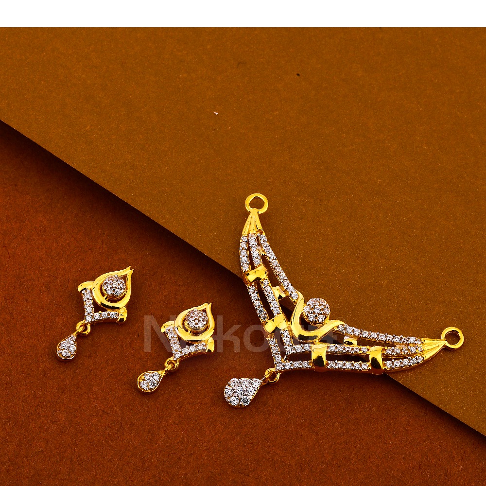 22CT Gold Gorgeous Ladies Mangalsutra Pendant Set MP429