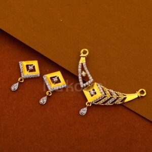 22CT Gold Fancy Ladies Mangalsutra Pendant Set MP428