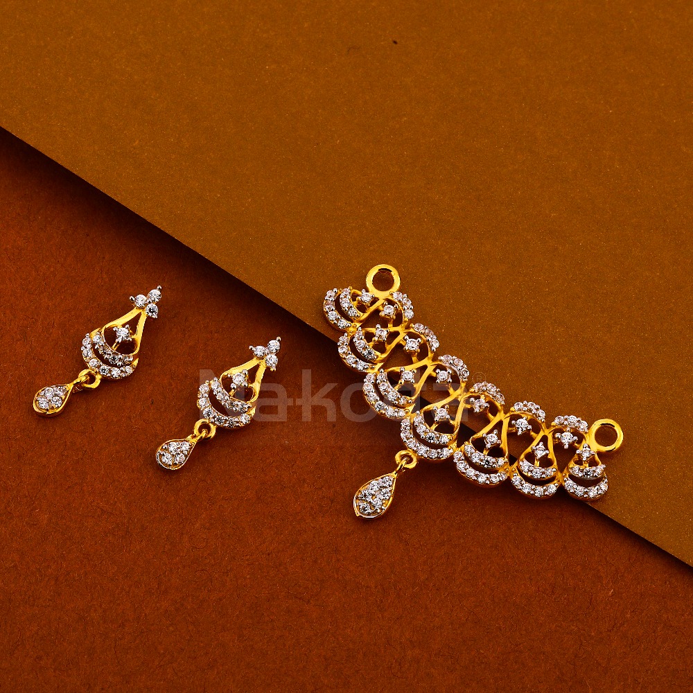 22CT Gold Delicate Ladies Mangalsutra Pendant Set MP426