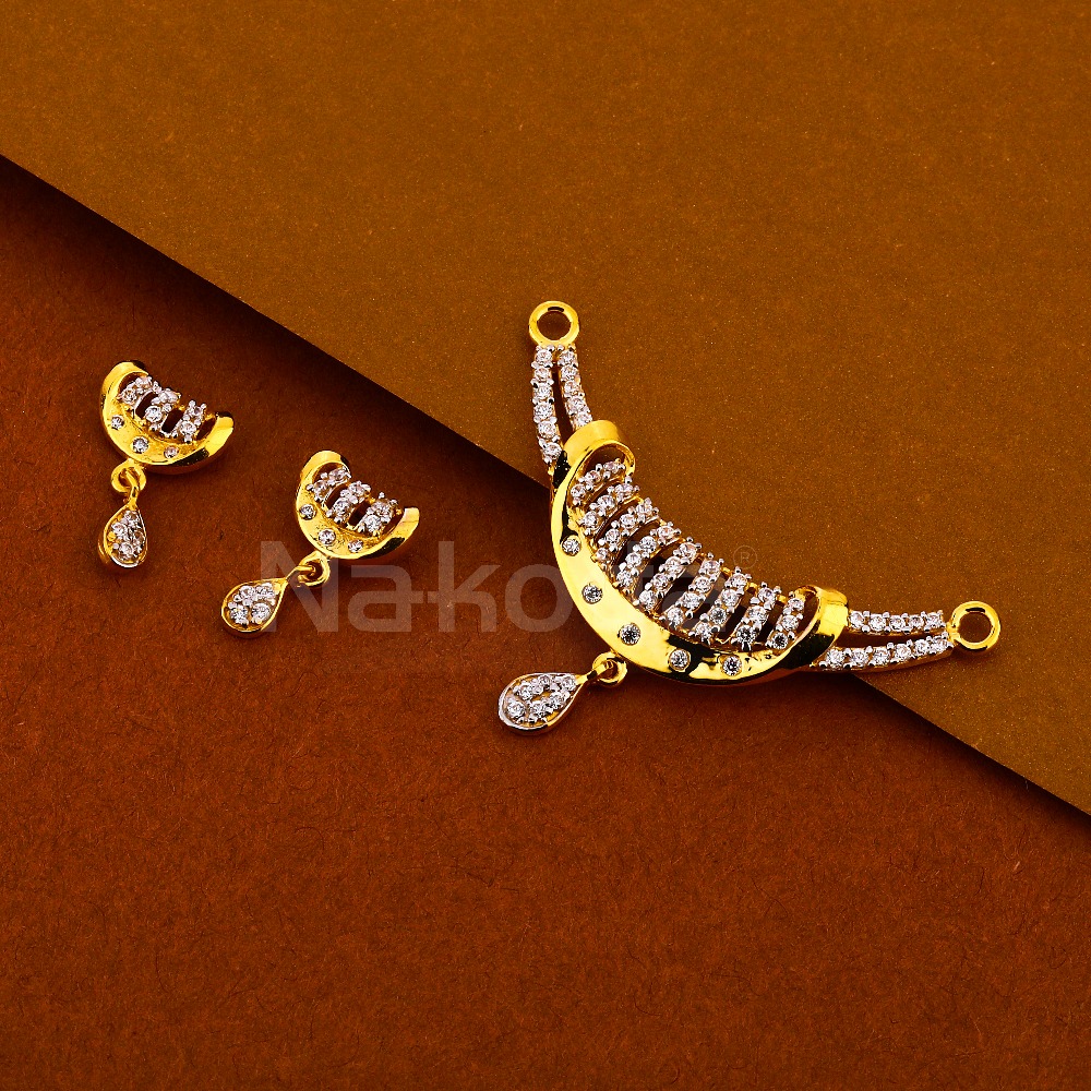 22CT Gold Classic Ladies Mangalsutra Pendant Set MP424