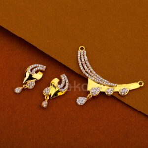 22KT Gold Women's Stylish Hallmark Mangalsutra Pendant Set MP422