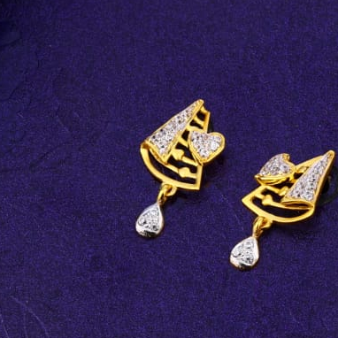 18KT Gold Hallmark Exclusive Ladies Fancy Pendant Set FPS347 - Image 2