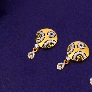 18KT Gold Hallmark Delicate Ladies Fancy Pendant Set FPS346