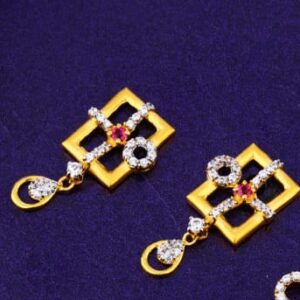 18KT Gold Hallmark Designer Ladies Fancy Pendant Set FPS345