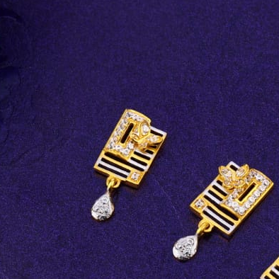 18KT Gold Hallmark Ladies Fancy Pendant Set FPS343 - Image 2