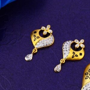 916 Gold CZ Hallmark Gorgeous Ladies Fancy Pendant Set FPS335