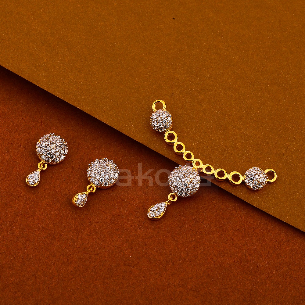 22KT Gold Women's Fancy Hallmark Mangalsutra Pendant Set MP420