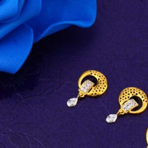 916 Gold CZ Hallmark Exclusive Ladies Fancy Pendant Set FPS334