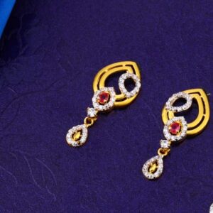 916 Gold CZ Hallmark Delicate Ladies Fancy Pendant Set FPS348