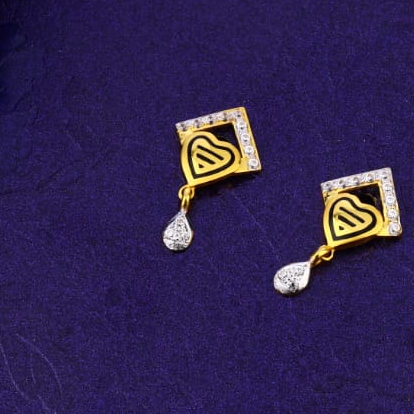 916 Gold CZ Hallmark Ladies Fancy Pendant Set FPS349 - Image 2