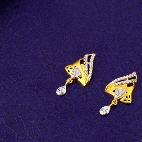 916 Gold CZ Designer Ladies Fancy Pendant Set FPS353 - Image 2