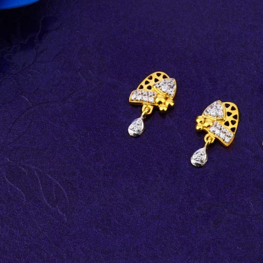 916 Gold Hallmark Stylish Ladies Fancy Pendant Set FPS374 - Image 2