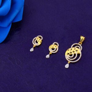 916 Gold Hallmark Exclusive Ladies Fancy Pendant Set FPS372