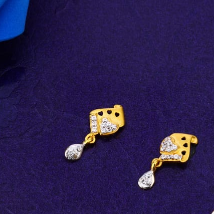 916 Gold Hallmark Designer Ladies Fancy Pendant Set FPS370 - Image 2