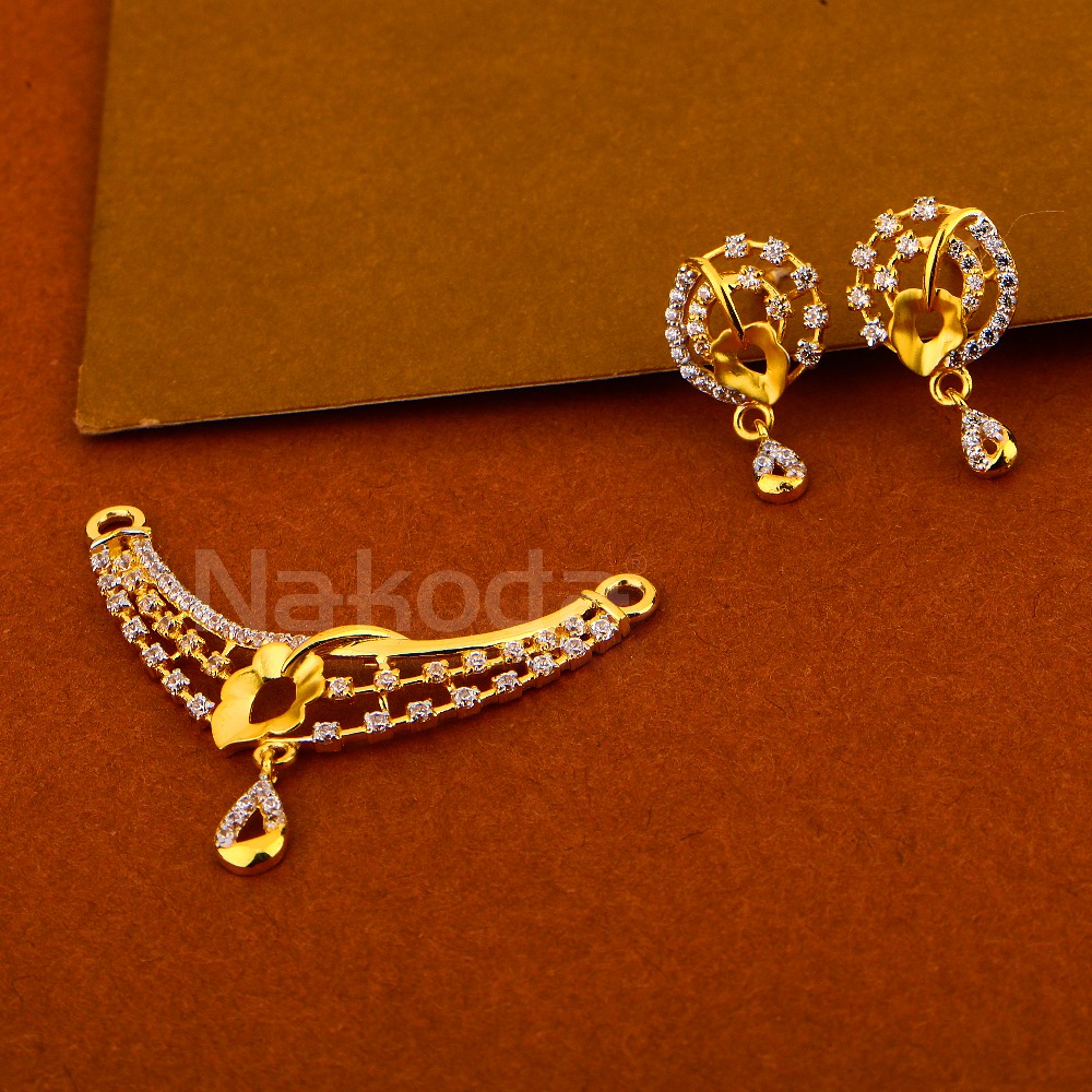 22KT Gold Ladies Exclusive Mangalsutra Pendant Set MP513