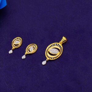 916 Gold Ladies Exclusive Fancy Pendant Set FPS364