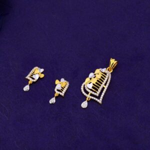 916 Gold Delicate Ladies Fancy Pendant Set FPS362