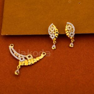 916 Gold Women's Stylish Hallmark Mangalsuta Pendant Set MP507