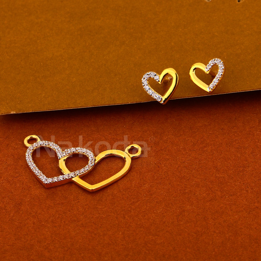 916 Gold Women's Classic Hallmark Mangalsuta Pendant Set MP501