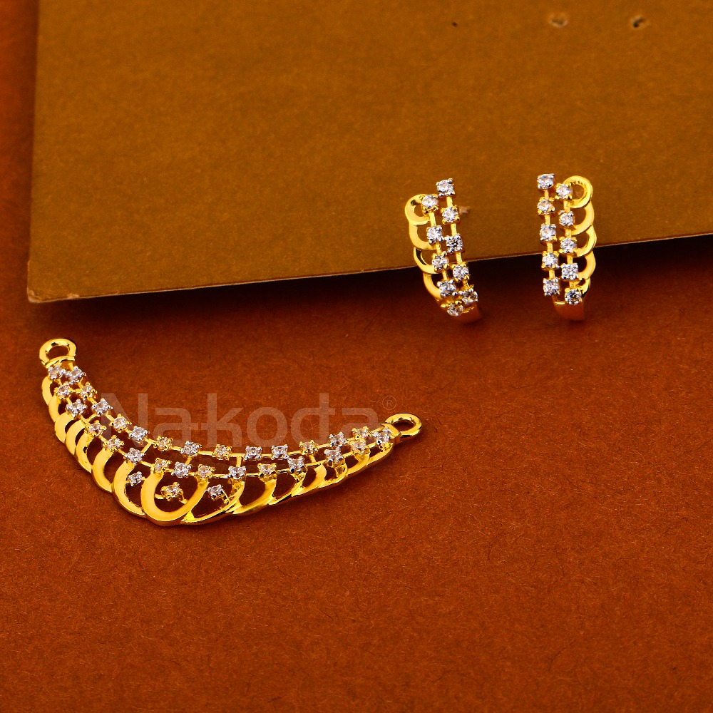 916 Gold Ladies Mangalsuta Exclusive Pendant Set MP496