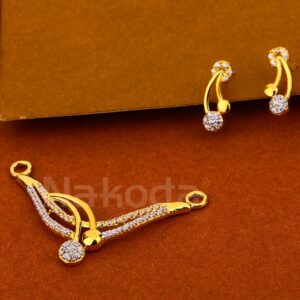 916 Gold Ladies Mangalsuta Classic Pendant Set MP493